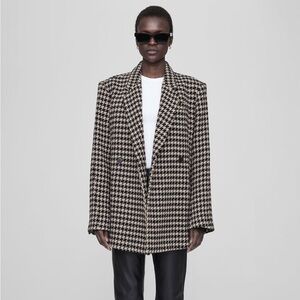 Kaia Anine Bing houndstooth blazer xs